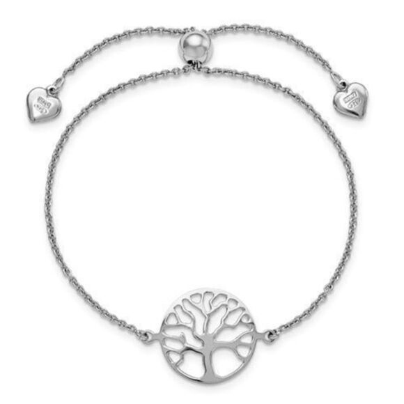 Leslie's Sterling Silver Tree of Life Adjustable Bracelet - Picture 3 of 3